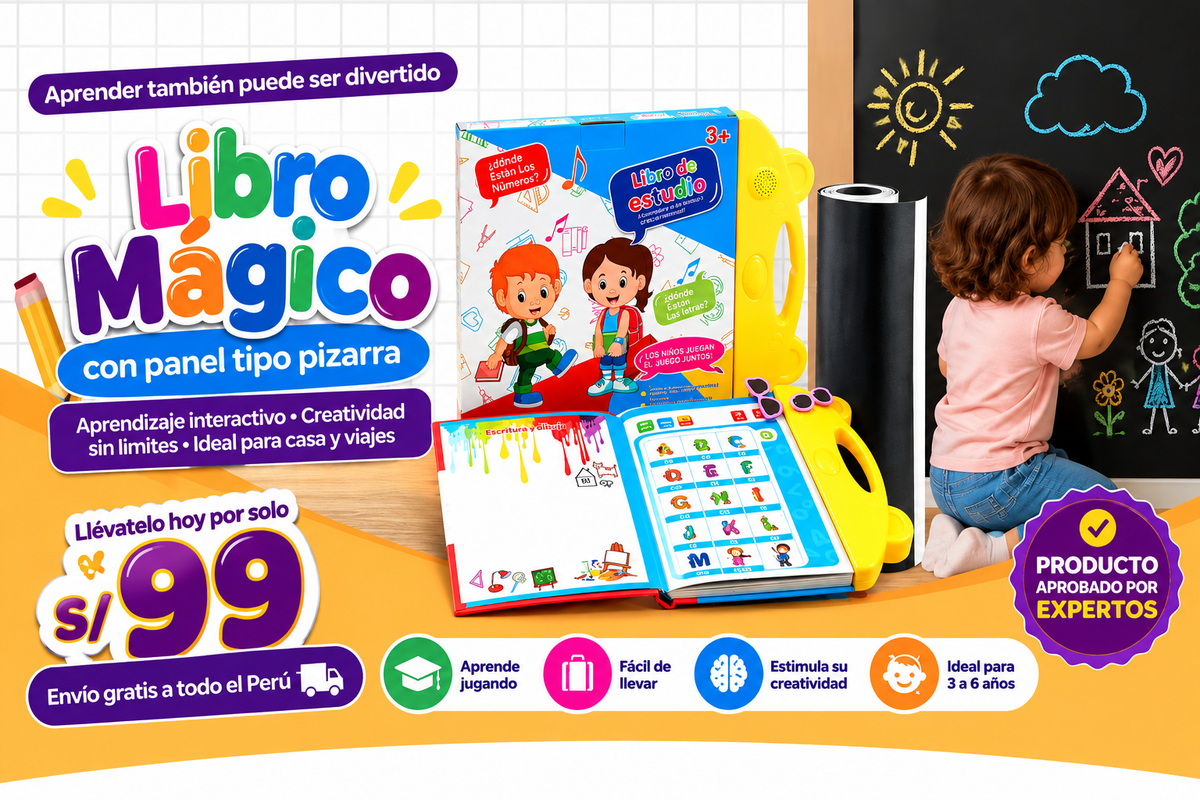 Pizarra Mágica con Panel Pizarra Negro